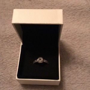 Silver love knot ring